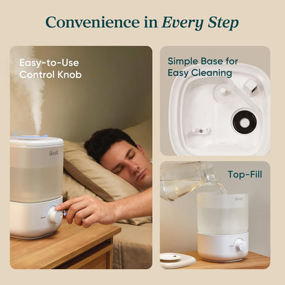 Levoit Humidifiers for Bedroom, Smart Warm and Cool Mist, Symptom Relief