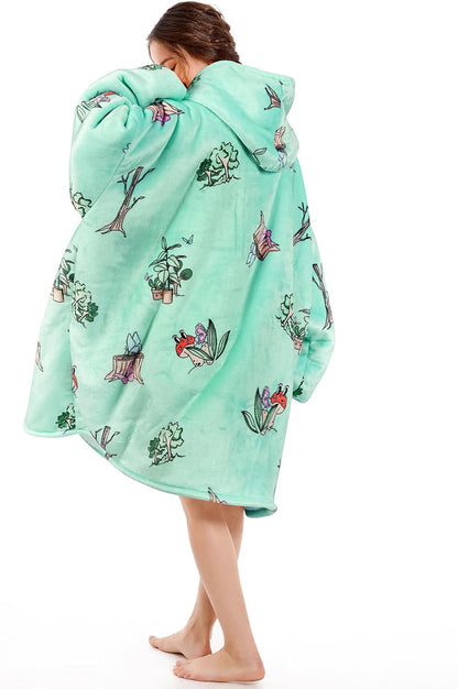 Narecte Cozy Oversized Blanket Hoodie Wearable Blanket Adults Soft Hooded Blanket Hoodie Birthday Gifts for Women Christmas - Colors B
