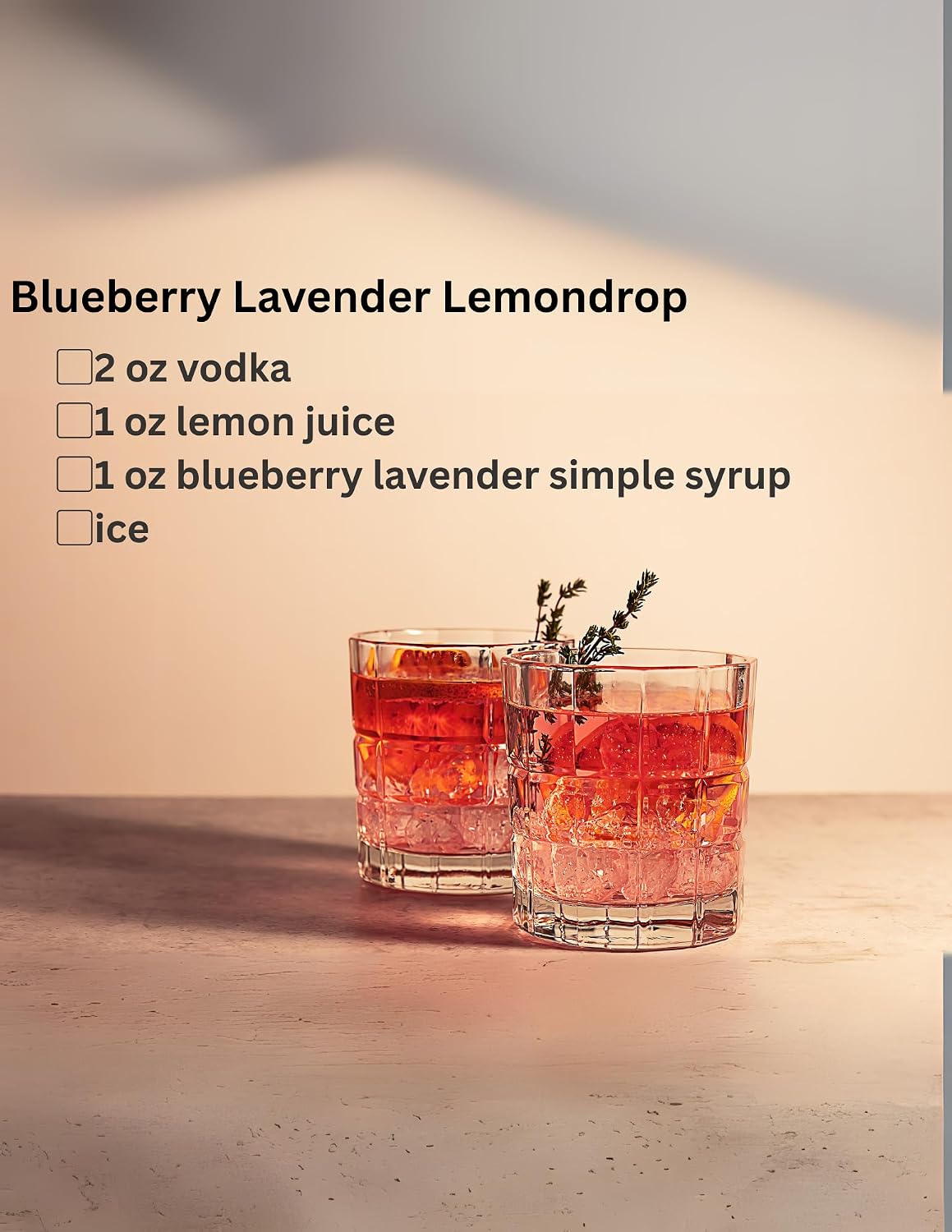 Lavender Lane Blueberry Lavender Simple Syrup, 9 oz - USA Lavender Farm, For Cocktails, Lemonade, Tea, Desserts, Mocktails