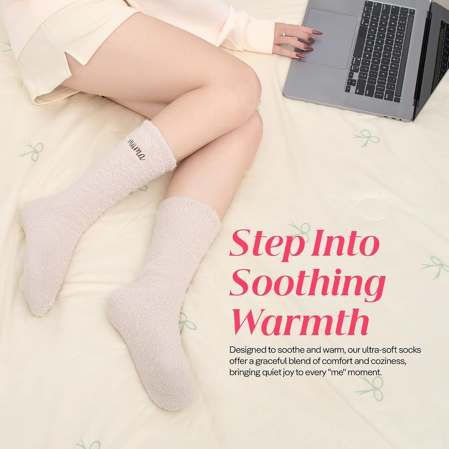 COOLMATE Fuzzy Socks for Women Gift Box – Cozy Soft Cloud Socks for Spa Home, Mother’s Day Gifts for Mom Grandma
