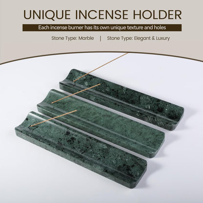 Koville Marble Incense Holder, Incense Holder for Sticks, Incense Sticks Holder Ash Catcher for Meditation Yoga SPA, Natural Stone Incense Burner, Home Table Decor (Grey)