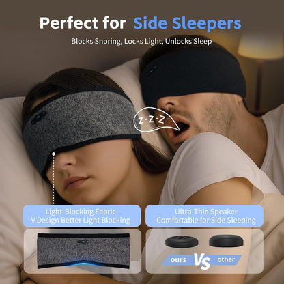 Sleep Headphones Bluetooth 6.0 Headband, 20H Playtime Headband Headphones with HD Stereo Speakers, Sports Wireless Earphones for Side Sleepers Workout Yoga Travel Meditation, Gifts for Women Men