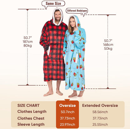 yescool Wearable Blanket Hoodie as Christmas Birthday Gifts for Women Mom - Colors A
