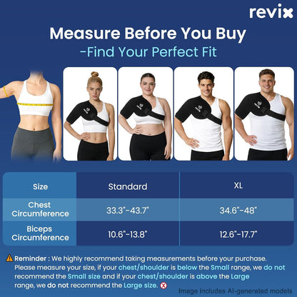 REVIX XL Ice Pack for Shoulder Wrap, 45-Min Long-Lasting Cold Therapy for Rotator Cuff Relief with Ice Grid Gel Design, Extra Large Reusable Ice Packs for Post-Workout Recovery & Soothe Discomfort