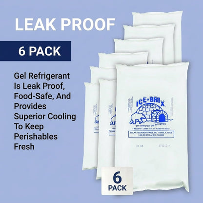 ICE-BRIX Reusable Gel Ice Packs for Shipping, 5 x 2.75 x 0.75 in, 3 oz White (96 Pack) - Compact Cold Packs for GLP-1 Medication Mailers, Lunch Boxes, Small Coolers, Frozen Food & Perishables