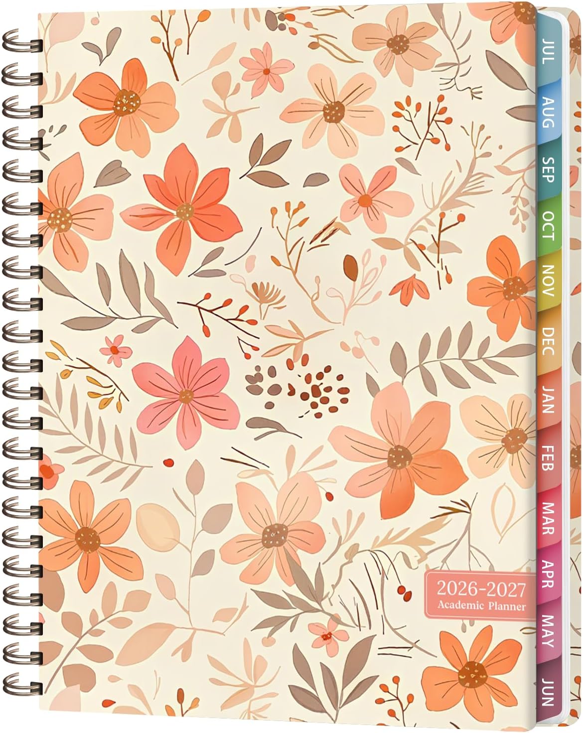 Planner 2026-2027, Weekly and Monthly Calendar Planner, JUL 2026 - JUN 2027 | A5(6.3'' x 8.5''), Hardcover, Agenda Book, Sprial Bound, Inner Pocket, Office and School Use