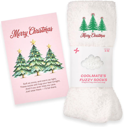 COOLMATE Fuzzy Socks for Women Gift Box – Cozy Soft Cloud Socks for Spa Home, Mother’s Day Gifts for Mom Grandma