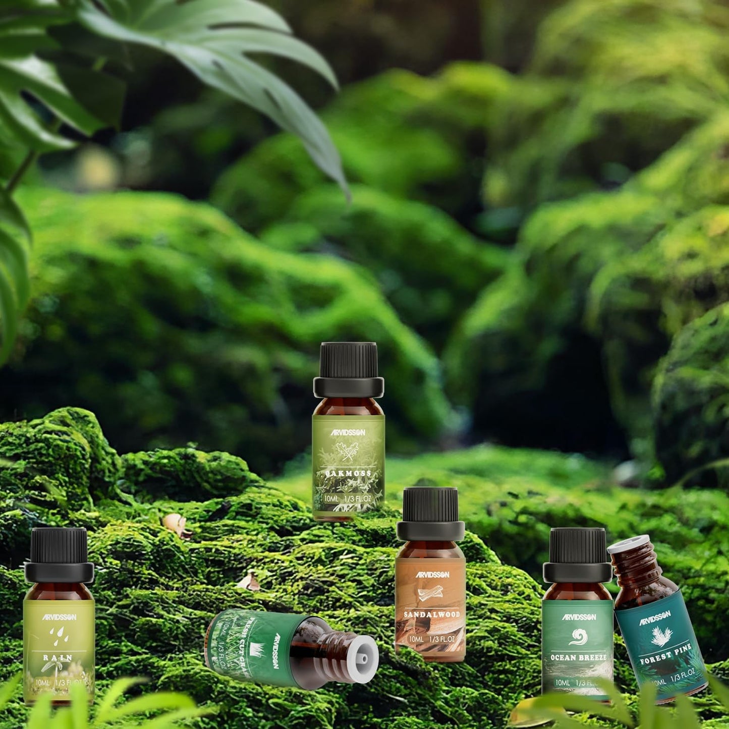 ARVIDSSON Floral Essential Oils Set, Natural Flower Essential Oil Gift for Women - Rose, Gardenia, Cherry Blossom, Honeysuckle, Lilac, Blue Lotus, Scented Oil for Diffuser, Valentines Day Gift for Her