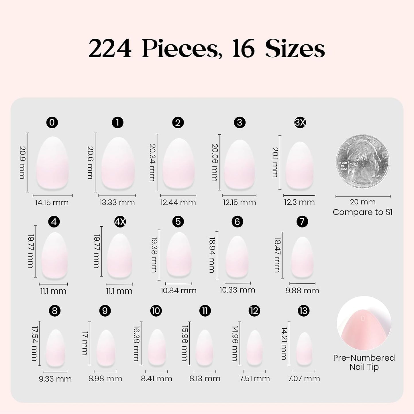 Beetles Press On Nail Kit-Short Square French Tip Press On Nails, 150Pcs Pink French Nail Tips with Nail Glue & Remover Builder Top Coat Nail Lamp, All-in-One DIY Fake Nails Gift for Women