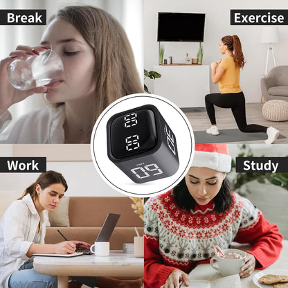 Productivity Timer Flip Gravity Sensor Cube Timer Countdown & Countup,Mute & Vibrate & Sound，5/10/30/60min & Custom Timing, Perfect for ADHD,Work,Learning,Kitchen Cooking (1White)