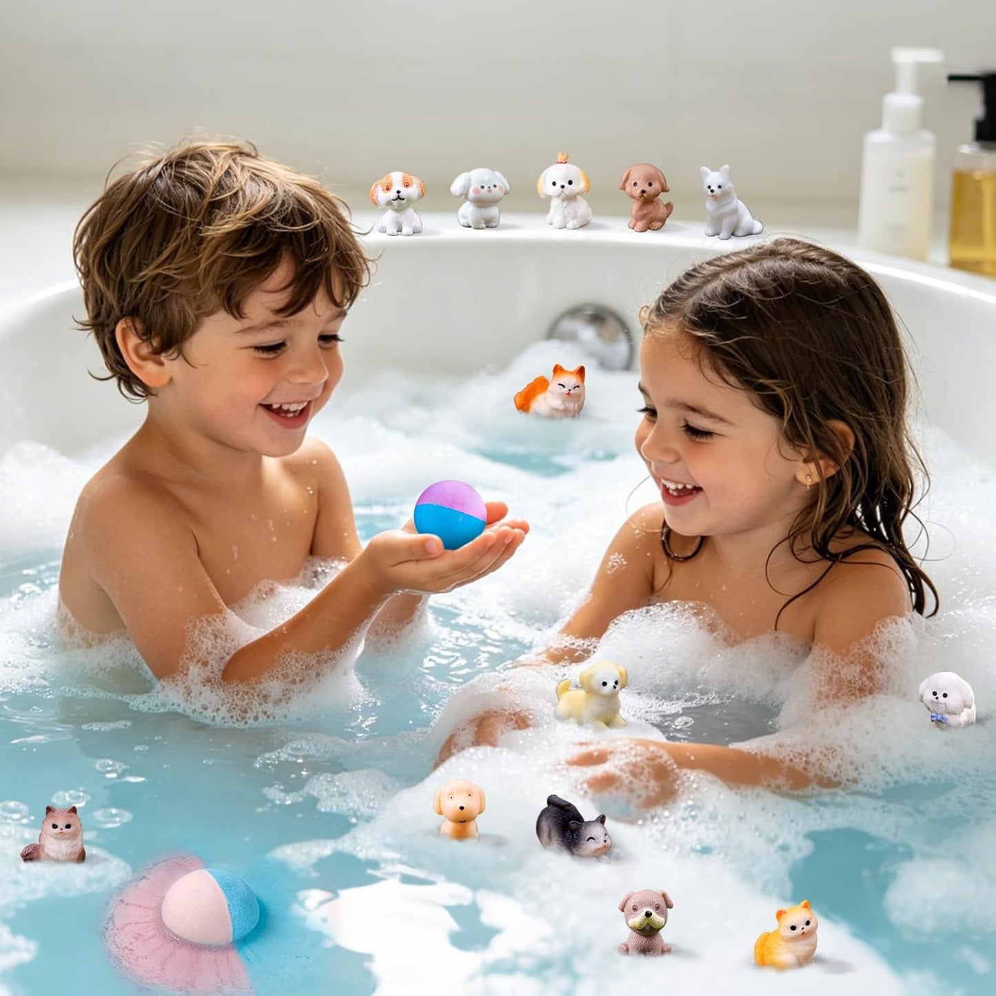 20 Pack Bath Bombs for Kids with Surprise Inside Bubble Bath Toys Organic Natural Bath Bombs Set Easter Basket Stuffers Birthday Christmas Gift for Kids 3 4 5 6 7 8 Years Old Boys Toddlers Girls
