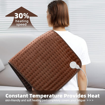 VALGELUIK Heating Pad for Back, Neck & Shoulder Pain Relief – 12"x24" Electric Heat Pad, Auto-Off, Machine Washable, Moist/Dry Heat Options – Thoughtful Mother's Day Gifts for Mom, Dad, Women & Men