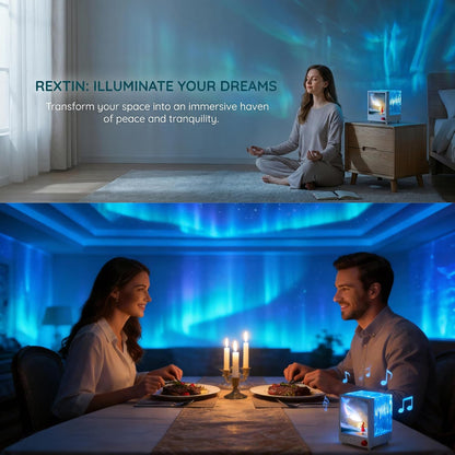 Ocean Wave Projector Light: Rechargeable Ocean Lights Projector with Bluetooth Ultra-Quiet < 25dB Motor with 10,000+ Hour Stable for Bedroom Relaxing Sleep Kids Room Atmosphere