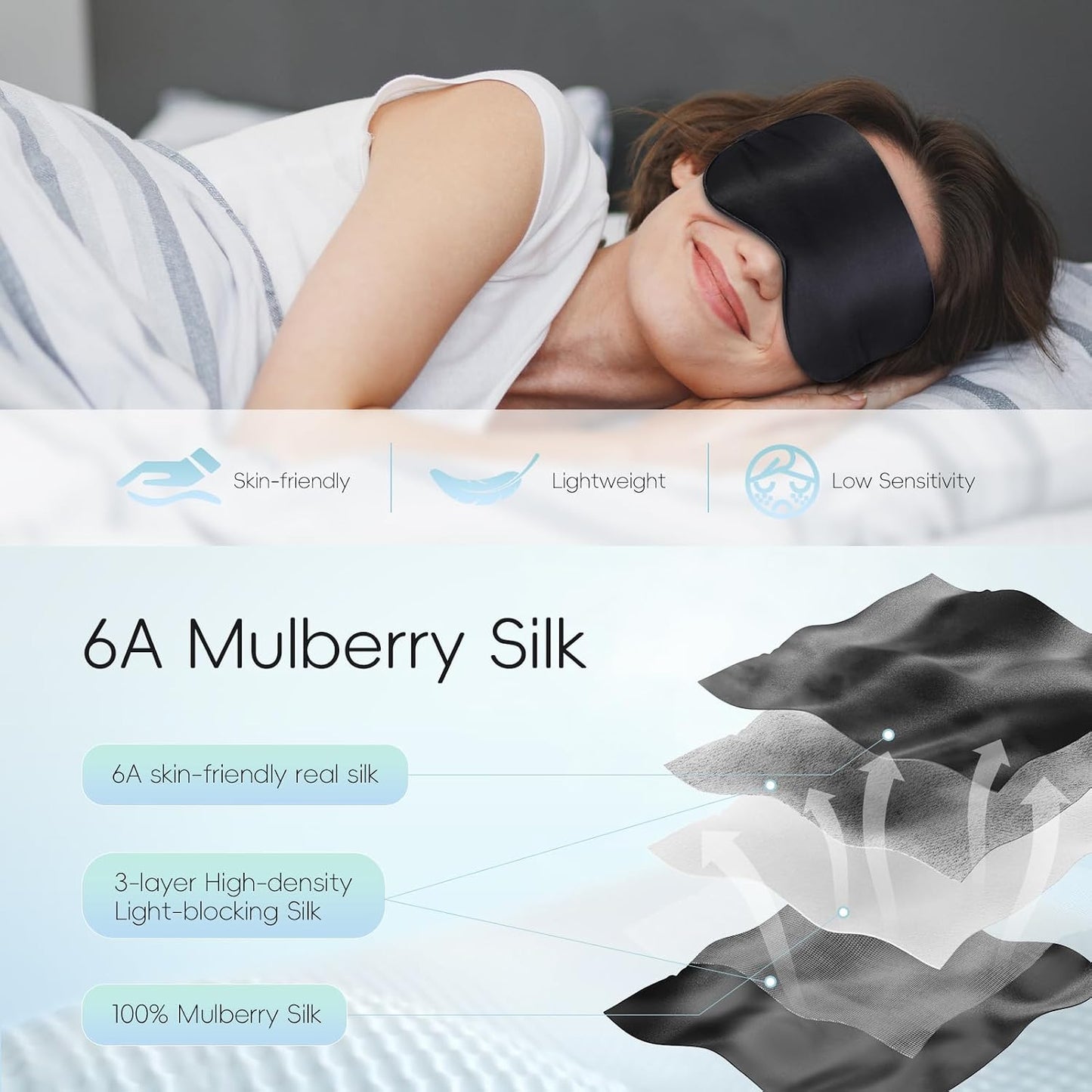 Heated Eye Mask (2-Packs), Moist Warm Compress Microwave with Flaxseed Cassia Seed, Weighted Eye Mask for Sleeping, Dry Eyes, Stye Eye Treatment, Relief Eye Fatigue (Black&Grey)