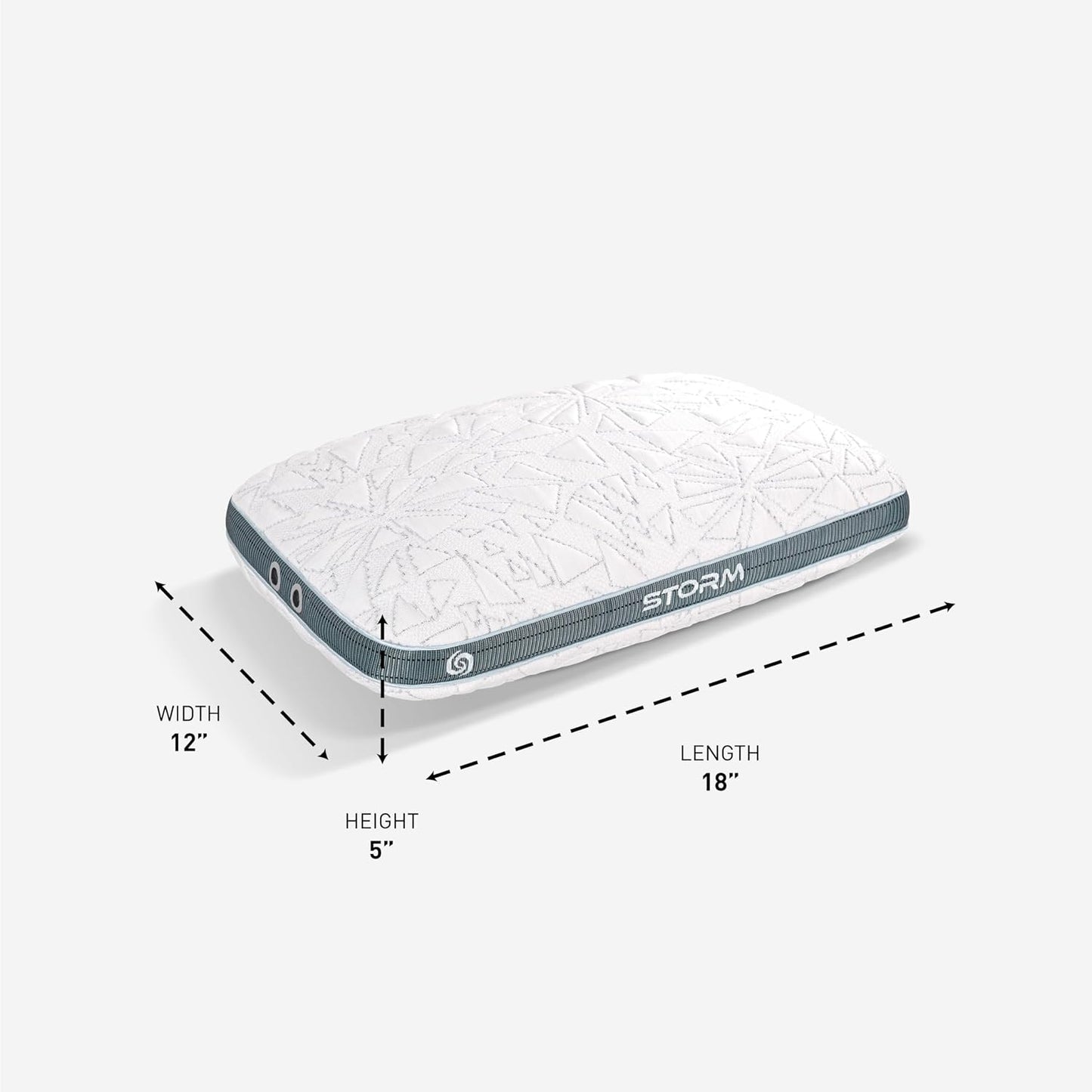 Bedgear Storm Performance Pillow, 1.0 Cooling Pillow for Side Sleepers, Medium Firm Support, Ver-Tex Cooling Cover, Air-X Mesh, Washable