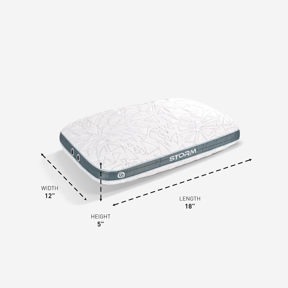 Bedgear Storm Performance Pillow, 1.0 Cooling Pillow for Side Sleepers, Medium Firm Support, Ver-Tex Cooling Cover, Air-X Mesh, Washable