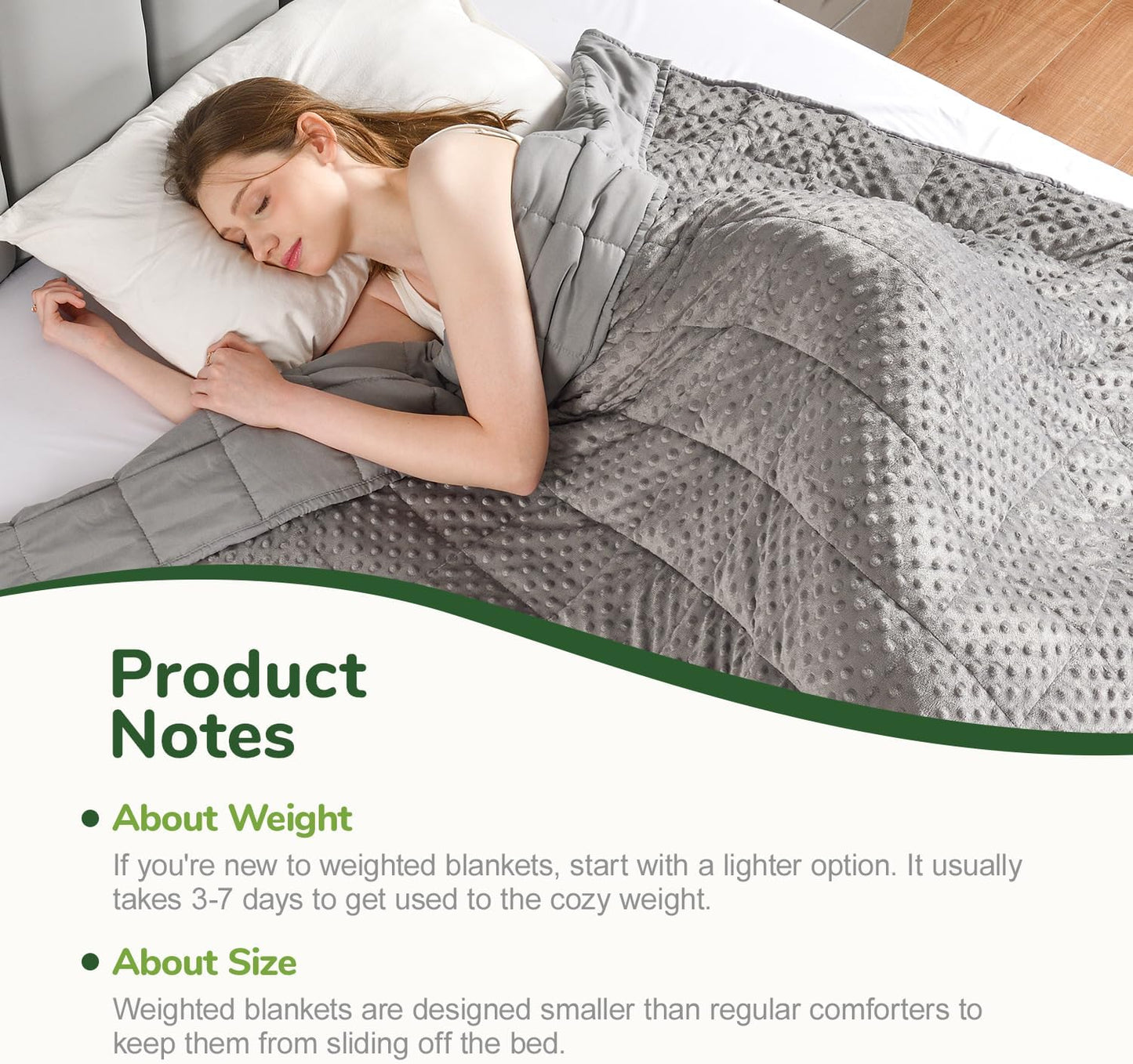 Sivio Weighted Lap Blanket, Weighted Blankets,Soft and Cozy Cooling Heavy Blanket, Calm and Nap, School and Home,2lbs 20 x 30inches, Grey