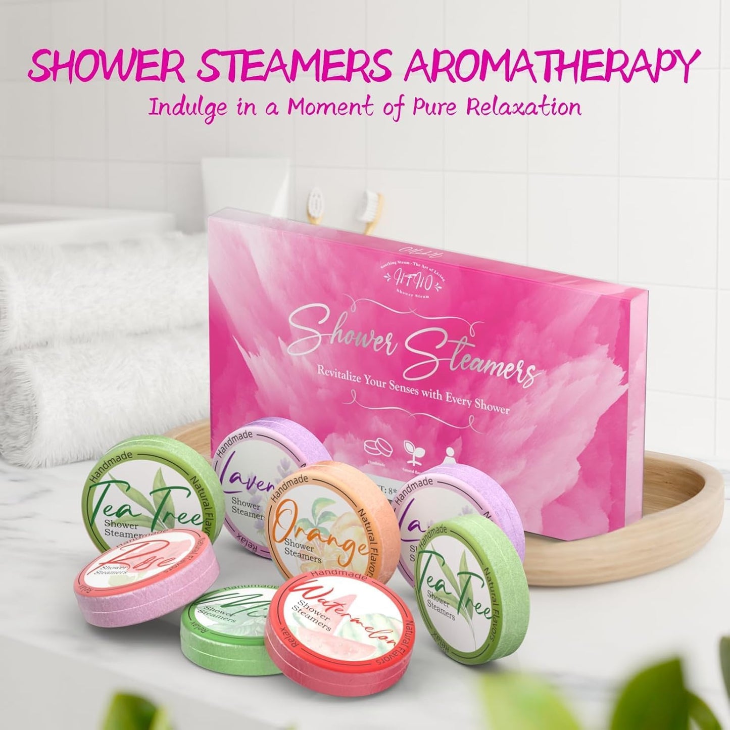 Shower Steamers Aromatherapy 8 Pack - Gifts for Women, Shower Bombs with Essential Oils, Self Care and Stress Relief Stocking Stuffers, Relaxation Birthday Gifts for Women and Men