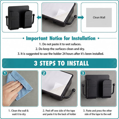 Jetec Wall Mounted Phone Holder, Multicolor