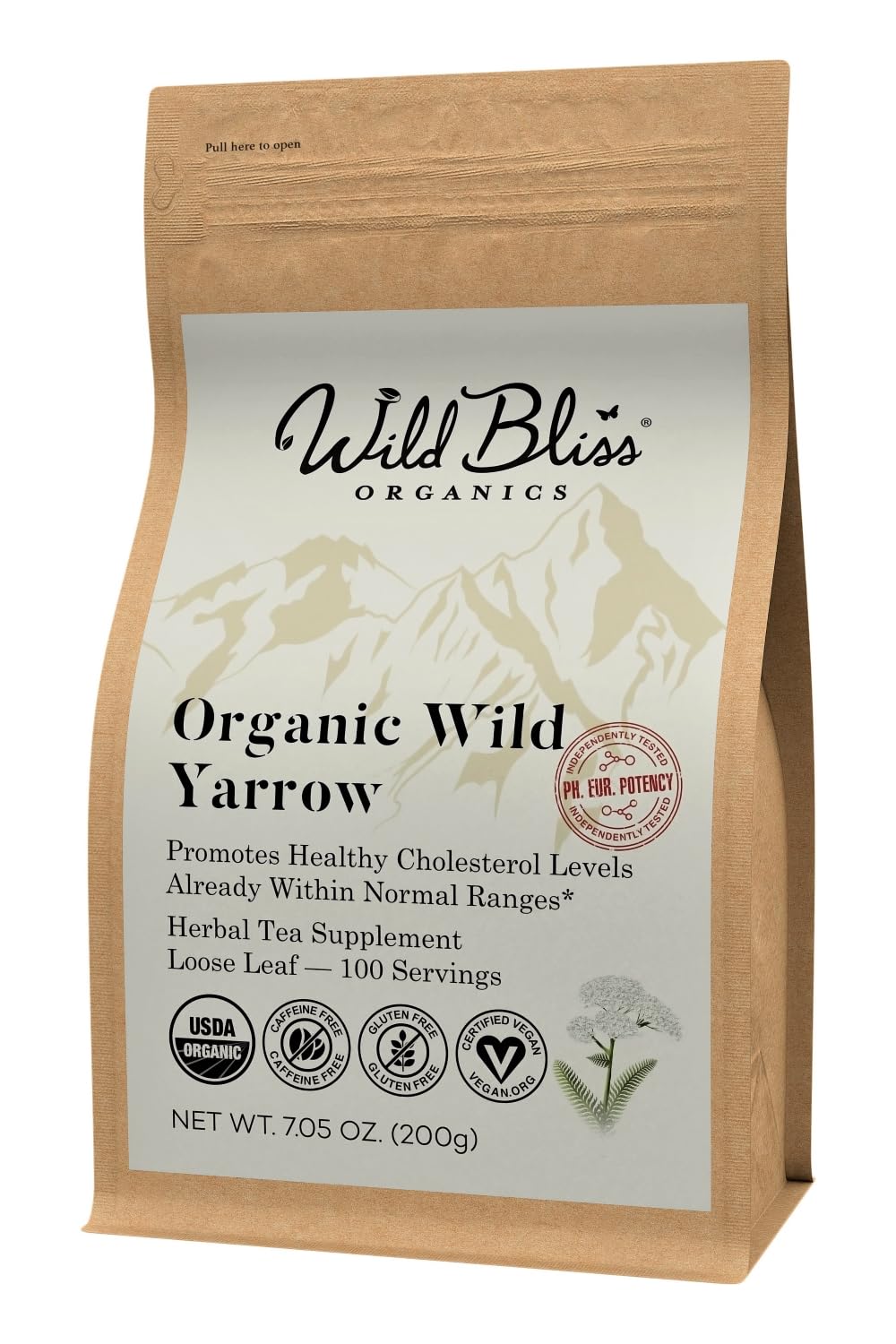 Organic Lemon Balm Tea - Caffeine Free Loose Leaf Herbal Tea - Pharmacopoeia Potency - 25 Servings