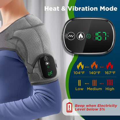 DREAMSOME Shoulder Heating Pad, Heated Shoulder Massager for Pain Relief