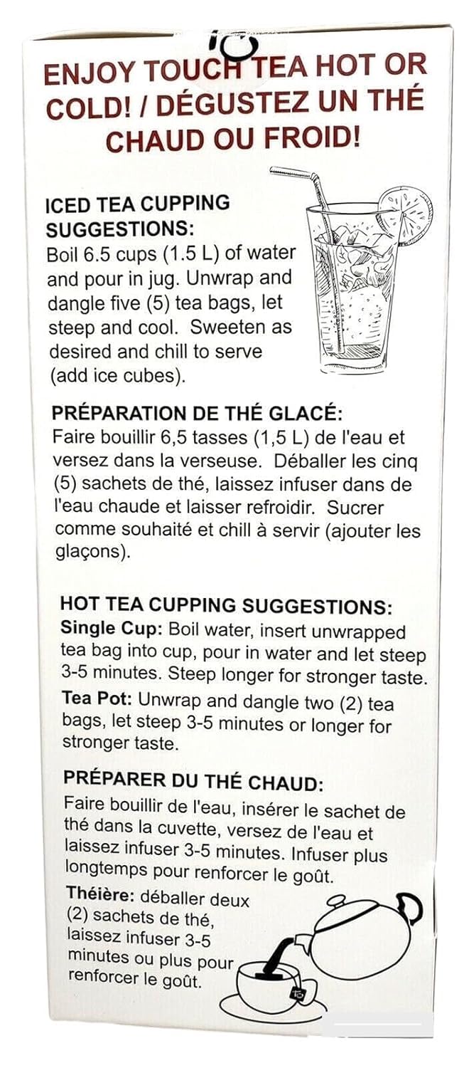 Touch Organic APRICOT WHITE Tea Bags, 40 Bags, 2.5 oz