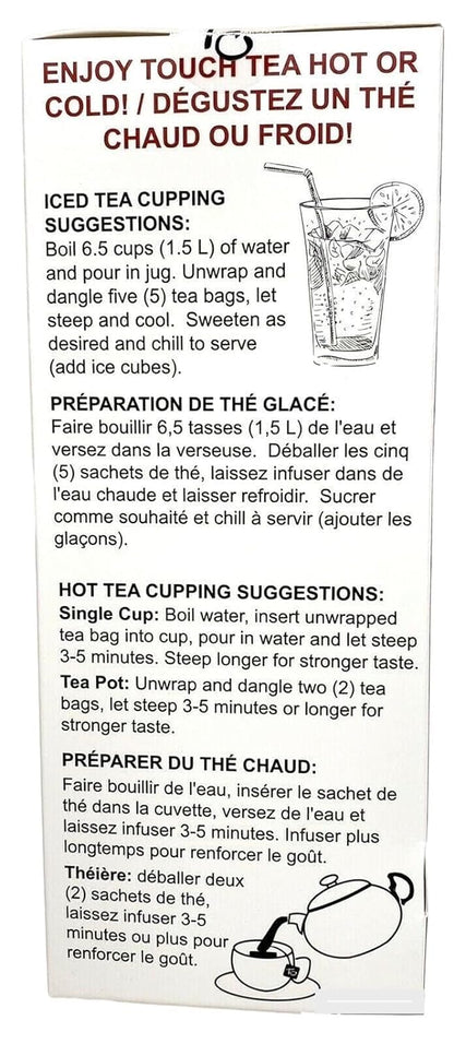 Touch Organic APRICOT WHITE Tea Bags, 40 Bags, 2.5 oz