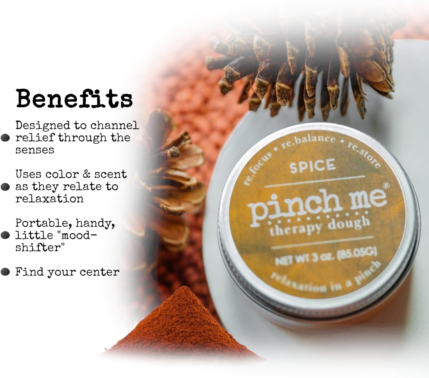 Pinch Me Therapy Dough - Holistic Aromatherapy Stress Relieving Putty - 10 Ounce Spa Scent