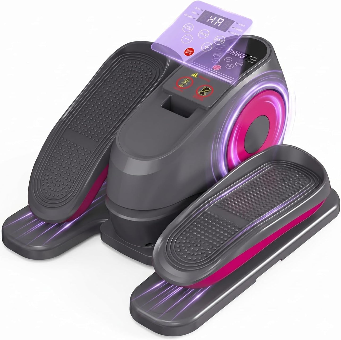 Under Desk Elliptical Machine, 16-Speed Electric Elliptical Leg Exerciser as Seen on TV for Seniors, Quiet Portable Seated Pedal Exerciser for Home Office with Auto & Manual Modes, and Remote Control