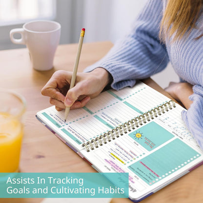 Taja Undated Weekly Planner, To Do List Notebook with Habit Tracker, A5