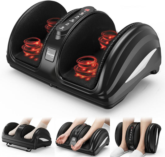 TISSCARE Shiatsu Foot Massager with Heat, FSA Eligible HSA Foot Massager for Plantar Fasciitis, Neuropathy, Circulation and Pain Relief, Massage Feet at Home/Office, Gift for Men and Women