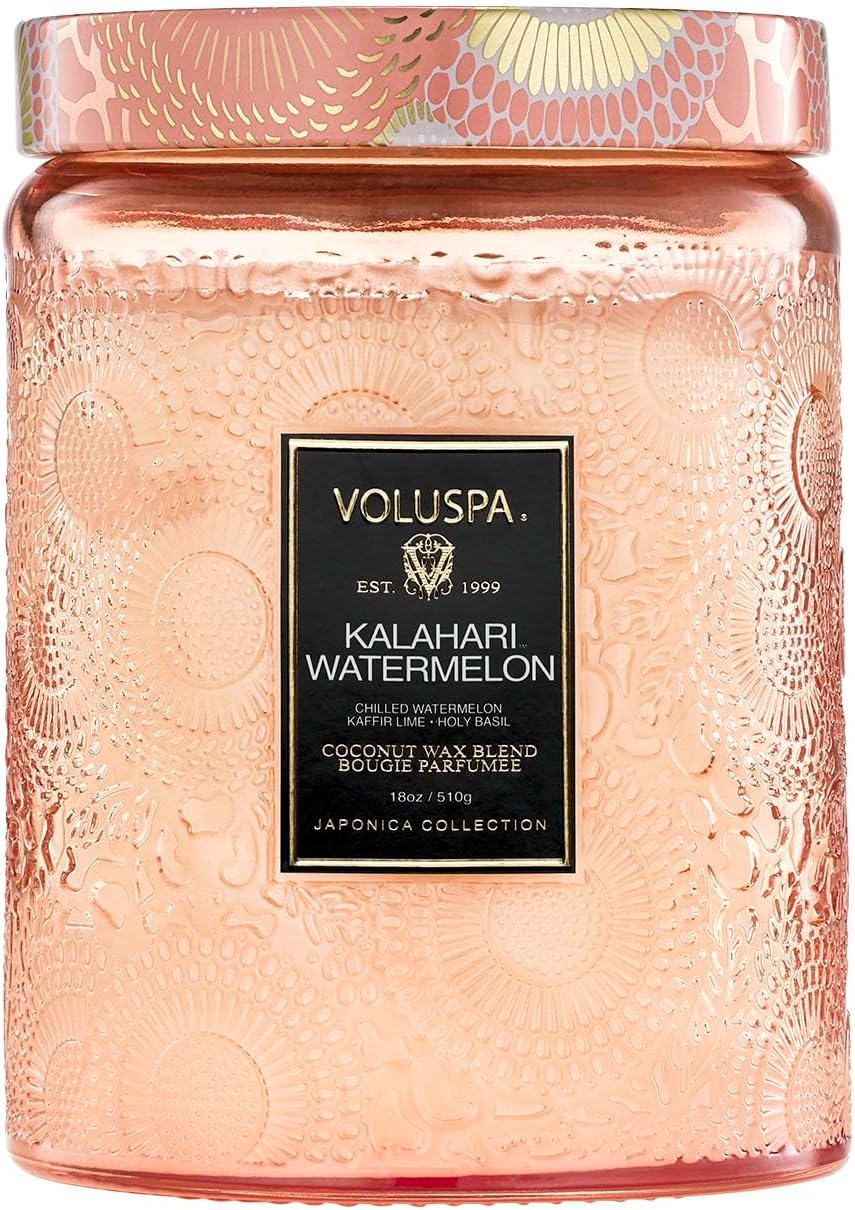 Voluspa Baltic Amber Candle, 18 oz, Coconut Wax Blend, Scented Candles for Home, 100 Hour Burn Time, Candle Jar