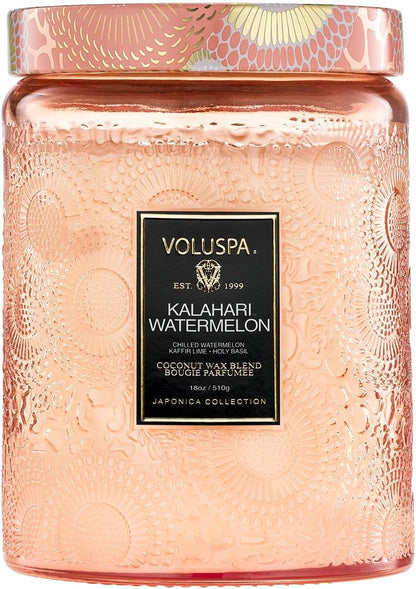 Voluspa Baltic Amber Candle, 18 oz, Coconut Wax Blend, Scented Candles for Home, 100 Hour Burn Time, Candle Jar