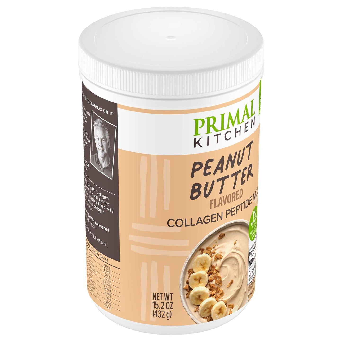 Primal Kitchen Matcha Collagen Keto Latte Powder, Sugar-Free Collagen Peptides, 9.33 Ounces
