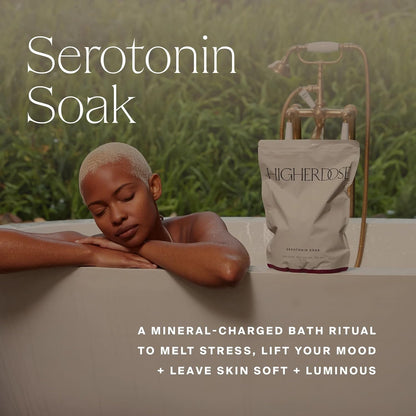 HigherDOSE Serotonin Soak Magnesium Bath Salts, Stress Relief, 32 Oz