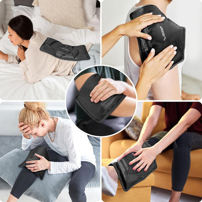 APEXUP Gel Ice Packs for Injuries Reusable, Flexible Double Sided Cold Packs for Injuries, Ice Pack for Knee, Shoulder, Back, Hip, Leg, Arm (Blue, 11.5"x7.5", 1PK)