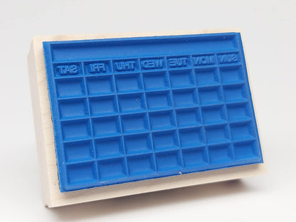 Stamps by Impression Journal, Habit Tracker, Calendar Rubber Stamp 2.25" x 2.75" 6 Row ST 1298