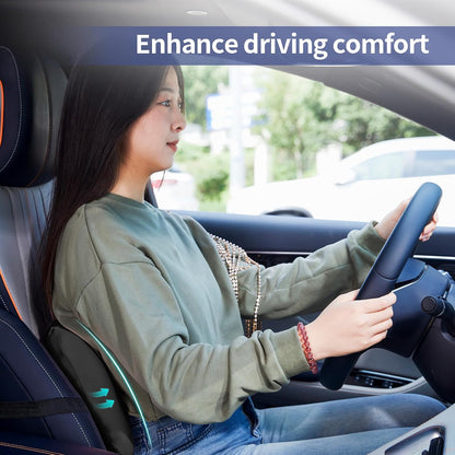 Lumbar Support Pillow for Office Chair, Car Lumbar Pillow Lower Back Pain Relief, Memory Foam Back Cushion with 4D Mesh Cover and Adjustable Straps, Ergonomic Chair Back Pillow for Car,Bed, Gaming