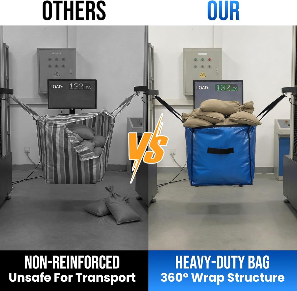 TAILI Blue Extra Large Moving Bags,Storage Bags with Visible Window