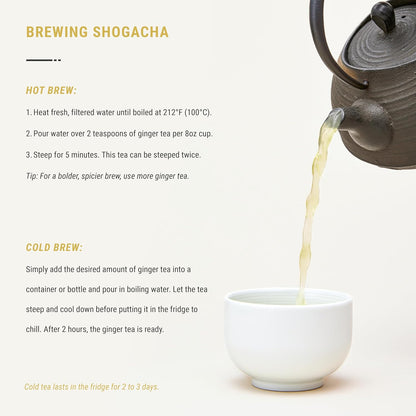 Senbird Caffeine-Free Japanese Ginger Loose Tea - Shogacha Kin (2.12oz/60g)