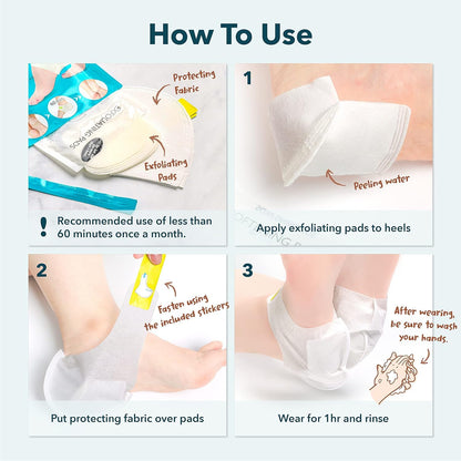 Purederm Exfoliating Foot Peeling Mask & Foot Peel for Dry Cracked Heels (1 Pack) – Dead Skin & Callus Remover for Feet, Rough Skin Care for Baby Soft Feet