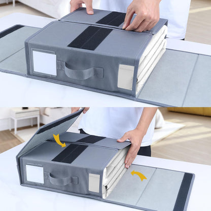 Sheet Organizers and Storage, Foldable Cube with Handles & Labels