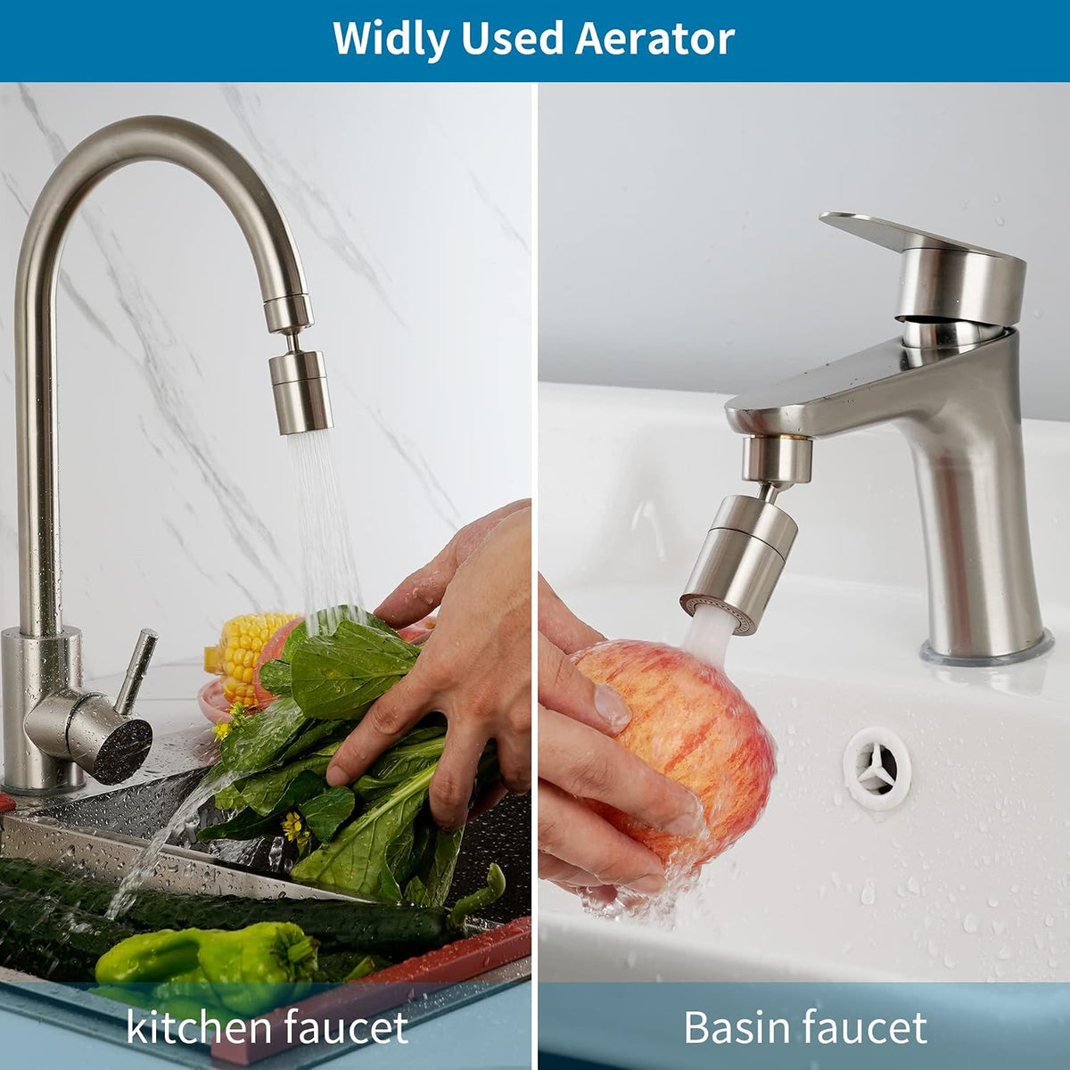 Hibbent NSF/ANSI/CAN 61 & cUPC Certified Faucet Aerator, Chrome