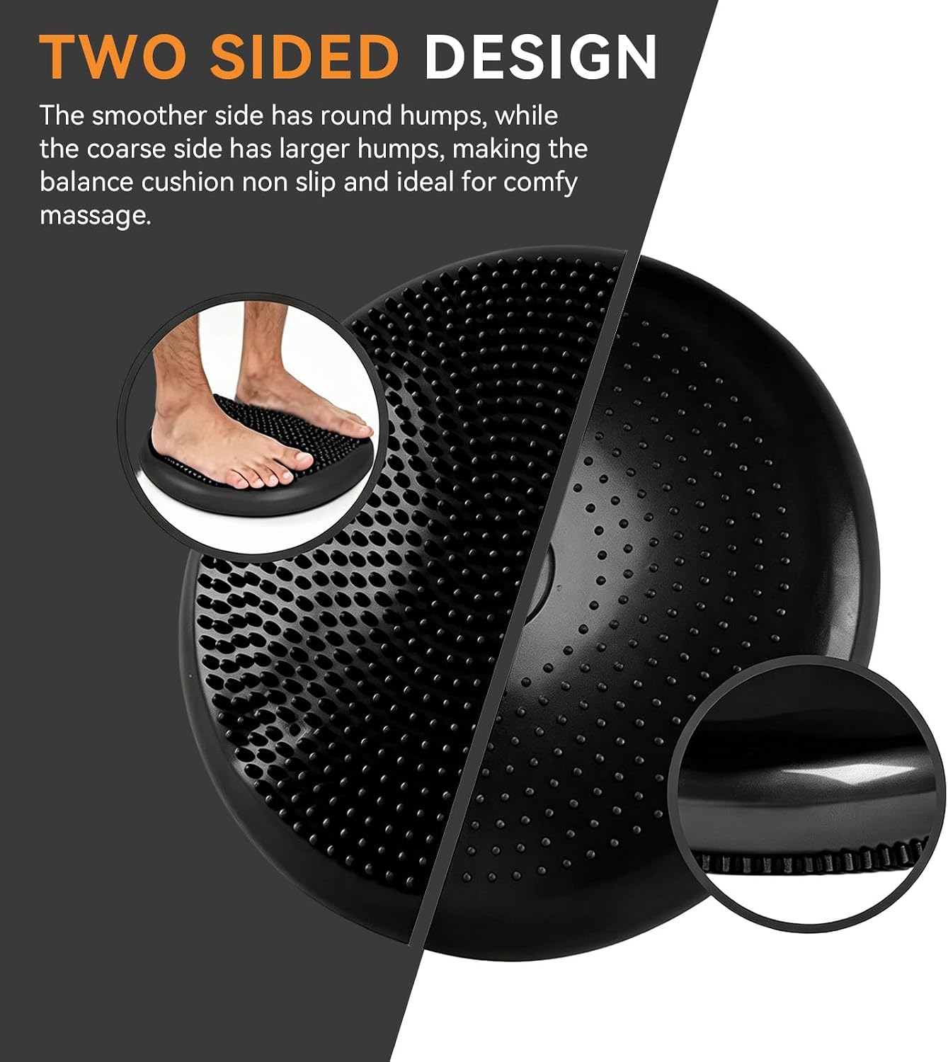 Balance Disc Training Dynadisc, PVC Core Strengthening Workout Cushion Non Slip 34cm Stability Disc with Inflator for Balance Training Massage