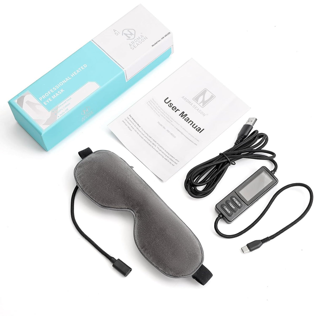 Aroma Season Heated Eye Mask, Warm Eye Compress for Daily Use, Eyelid Warming for Eye Comfort