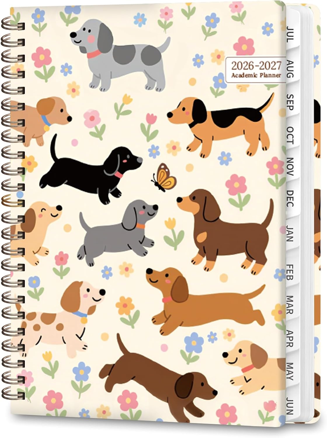 Planner 2026-2027, Weekly and Monthly Calendar Planner, JUL 2026 - JUN 2027 | Academic Year, Daily Agenda Book, A5(6.3'' x 8.5''), Sprial Bound, Inner Pocket, Office School Use