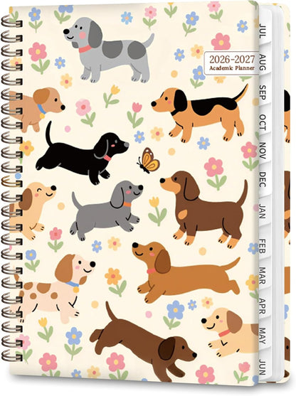 Planner 2026-2027, Weekly and Monthly Calendar Planner, JUL 2026 - JUN 2027 | Academic Year, Daily Agenda Book, A5(6.3'' x 8.5''), Sprial Bound, Inner Pocket, Office School Use