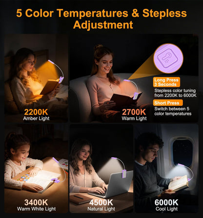 Gritin 2026 Gen 2 Book Light for Reading- 30 Eye Caring Full Spectrum LED