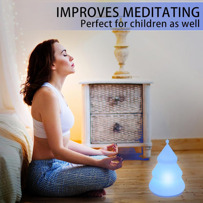 Breathing Lamp Guided Visual Meditation Tool for Mindfulness,Anxiety Relief&Calm Your Mind for Stress&Visual Relaxation and Restful Sleep,478 Seconds Breathing Rate Change 3 Colors,Gift for Kids