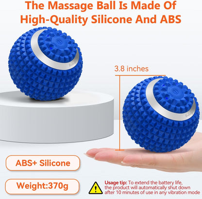 Vibrating Massage Ball 4-Speed High-Intensity Fitness Yoga Massage Roller, Relieving Muscle Tension Pain & Pressure Massaging Balls (Black)